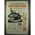 1957 Bausch & Lomb Balomatic 500 Slide Projector Ad