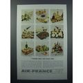 1960 Air France Ad - 7 Course Meal 1600 Miles Long