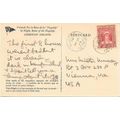 Newfoundland Postcard 1946 Gander to USA, Ameri...