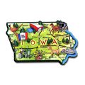 Iowa The Hawkeye State Artwood Jumbo Fridge Magnet
