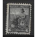 ARGENTINA 1899 LIBERTY - SHIELD 6c BLACK SG 277...