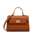 Genuine Leather Women Top Handle Straw Crossbod...
