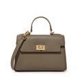 Genuine Leather Women Top Handle Straw Crossbod...
