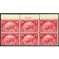 615, Mint FVF NH 2¢ Top Plate Block SCV $85 - S...