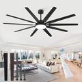 84 Inch Industrial Ceiling Fans with Lights, La...