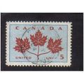 1964 canada unity maple leaves 5c f/u sg542