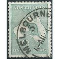 Australia 1916 SG40b 1/- Blue-Green Fine Used ....