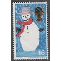 1966 Christmas. 1/6 Val (ordinary) Snowman. UnM...