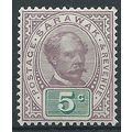 Sarawak 1891 SG12 5c Purple & Green Mounted Min...