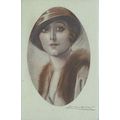 Glamour Lady ART Nouveau Mauzan Signed Artist c...