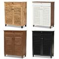 Gray Walnut White Oak Vented Shoe Storage Cabin...