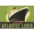 Atlantic Lines Ferry Ship New York To London Tr...