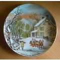 WINTER Currier & Ives Collectors Plate, Four Se...