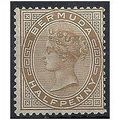 Bermuda 1880 SG19 1/2d Stone Watermark Crown CC...