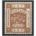 Palestine 1918 SG7a 3m Chestnut Mounted Mint .. .