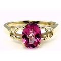 Pure Pink Topaz, 10KY Gold Ring, R300