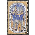 Mi 1205: 1 Kč black/pale blue Second National S...
