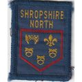 Scout Badge UK- Shropshire North - Black Back (...