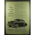 1949 Buick Super Car Ad - You're in Clover when...