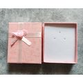 Pink marbled colour gift box approx 8 cm x 7 cm...