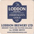 BEER MAT - LODDON BREWERY - FERRYMAN'S GOLD/HOP...