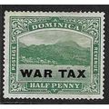 DOMINICA 1918-19 WAR TAX OVERPRINT ON 1/2d MINT...