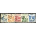 1945 5 different values - #293 fine used (o)