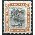 Brunei 1947 SG88 30c Black & Orange Mounted Min...