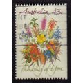 Australia 1990 Flowers 43c Used Booklet Stamp