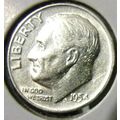 1954-D Roosevelt Silver Dime-Extremely Fine