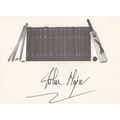 John Major Hand Signed Cricket Bat Card