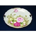 Lefton Green Heritage cake plate 719 pink rose ...
