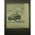 1959 Baby Ferrari Car Advertisement - Exact miniature $17,000 Ferrari