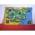 A MAP OF SUFFOLK. used postcard Colourmaster 19...