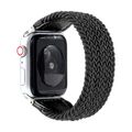 Nylon + Leather Braided Watchband For Apple Wat...