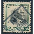 USA Scott 833, $2 green/black Harding, VF used ...