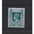 Burma.SG45 4a Greenish-Blue.Mounted Mint.Jul25e