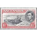 Ascension KGVI 1938 1½d Black & Vermilion Unmou...