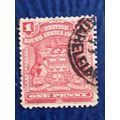 British South Africa Rhodesia QV 1898 1d Rose U...