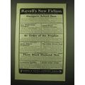 1902 Fleming H. Revell Ad - Revell's New Fiction