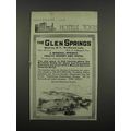 1918 The Glen Springs Ad - Watkins, N.Y.