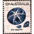 AUSTRALIA, MINERALS, Star Sapphire, blue 1973, 10c