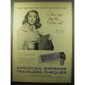 1959 American Express Travelers Cheques Advertisement - Dorothy Malone