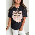 Black Nashville Music City Guitar Angel Wing Gr...