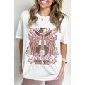 White Nashville Music Cowboy Hat Guitar Graphic...
