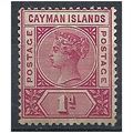 Cayman Islands 1900 SG2 1d Rose-Carmine Mounted...