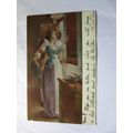THE NIGHT SKY used antique postcard by S. Hilde...