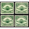C4, Mint NH 8¢ Group Of Four Stamps SCV $140.00...