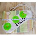 Woven Straw Island Beach Tote "Belize" Rope Han...