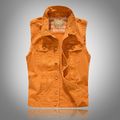 Vests Waistcoats Cowboy Ripped Sleeveless Jacke...
